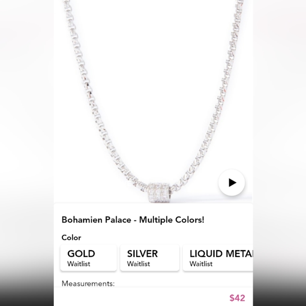 Bohemian Palace silver necklace